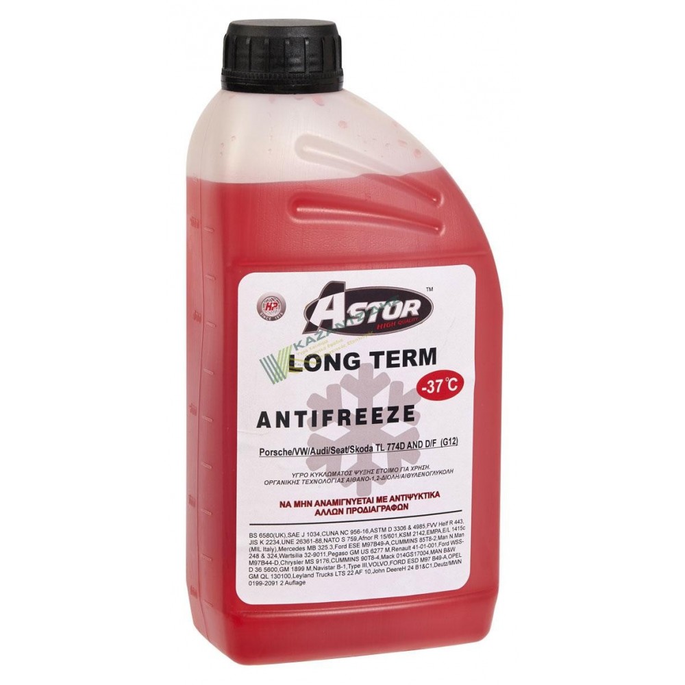 ASTOR LONG TERM ANTIFREEZE G 12 PLUS  -37 o C 1LT